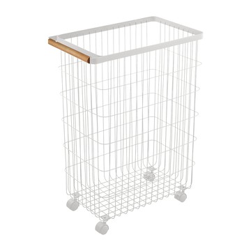 日本【YAMAZAKI】tosca原木手把洗衣籃