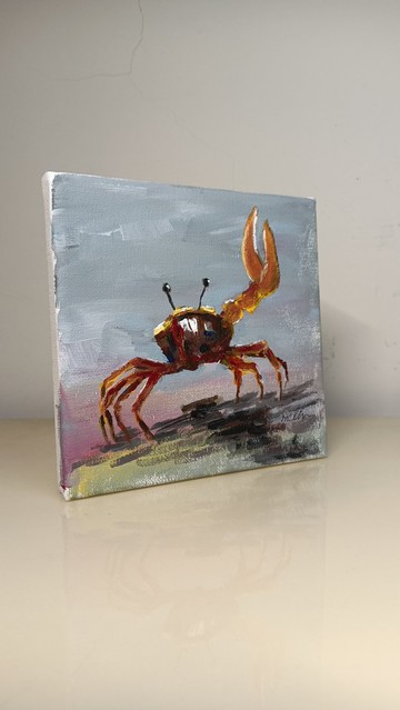 暮光中的探險者  原創油畫、獨一無二、立即擁有