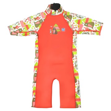 Splash About 兒童抗UV防曬防寒連身泳裝 UPF 50+ 潛水專用皮料  60 x 45 x 64cm  森林遊樂園 橘色