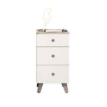 唯熙傢俱-溫妮淺灰雙色抽屜櫃