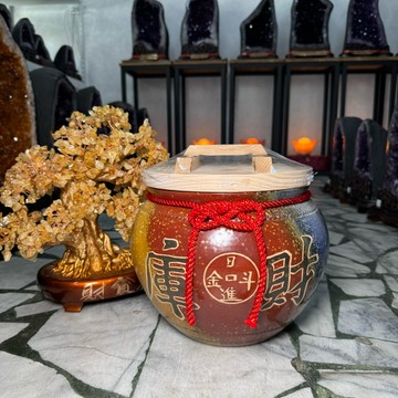 款式4 臺灣鶯歌手拉胚米甕 十斤米甕 米缸 五行財庫 錢賺滿滿♥️米甕 招財米甕 十斤米甕 送禮自用 聚寶盆 米缸米甕