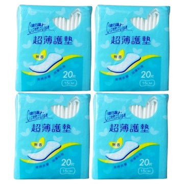 康乃馨 透氣護墊 無香  15cm  20片  4包