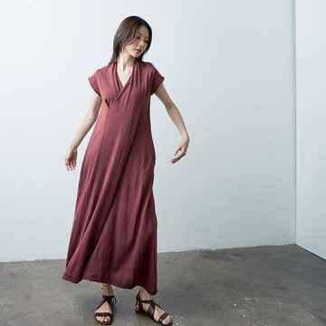 小包袖針織洋裝 - 摩洛哥