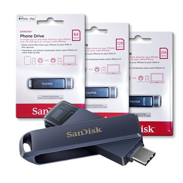 SANDISK Phone Drive 蘋果 安卓 Type-C OTG 金屬旋轉隨身碟 64G 128G 256G