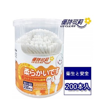 優詩可莉200支細紙軸螺旋棉花棒