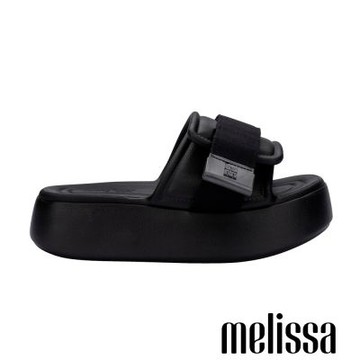 Melissa-雲朵寬帶厚底拖鞋-黑色