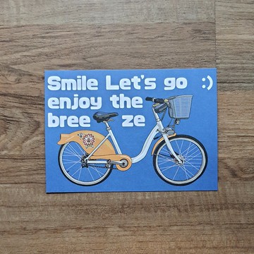 赤毛族 台灣 單車 圖案 明信片 2張入