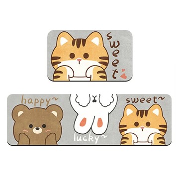 軟式科技絨吸水防滑地墊組合  大45 x 150cm + 中45 x 75cm  親親寶  1個