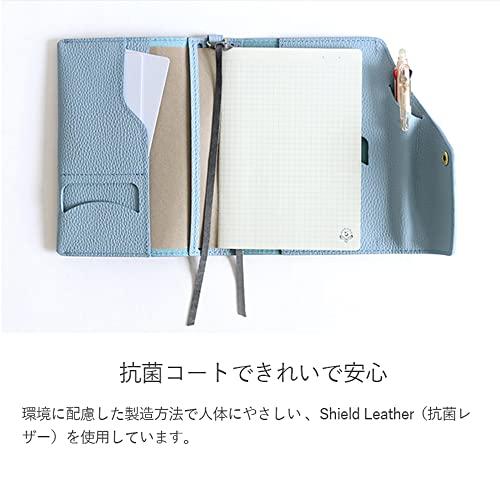 HUKURO 本当に使える手帳カバー -vibrant- A5 サックス 本革 ペンホルダー レザー メンズ レディース ビジネス