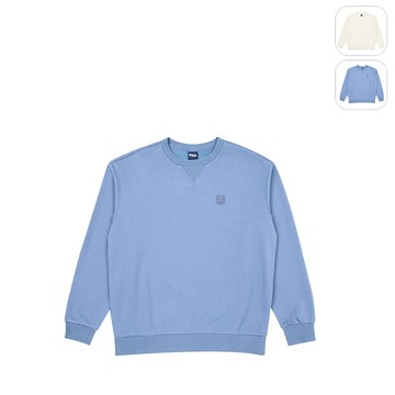 【FILA】中性 長袖 圓領T恤-復古藍 1TEY-5211-DB