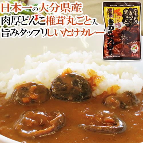 日本一の大分県産肉厚しいたけが丸ごと入った 椎茸カレー 1食分90g 「若芽どんこ」使用 大分県椎茸農業協同組合