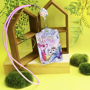 掛繩卡套 | 悠遊卡套 | 識別證套 | 學生證 -七彩雪花鹿