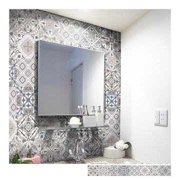 復古花磚壁貼 BA款 歐風自黏壁紙 瓷磚牆貼 磁磚貼紙 踢腳線 防水