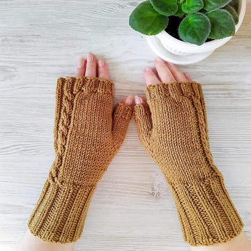 針織無指手套 咖啡色, 電腦保暖手套, 女士連指手套, 聖誕禮物包裝