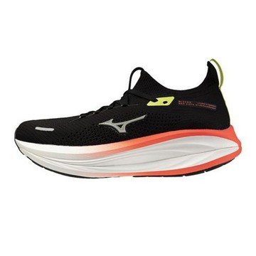 Mizuno 美津濃 慢跑鞋 男鞋 競速 襪套 NEO VISTA 3 黑橘 J1GU261082