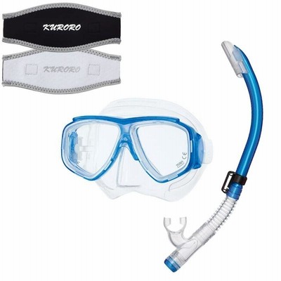 TUSA 度付きマスク スプレンダイブ2シリコン CLB×スノーケル インプレックスハイパードライミニシリコン FB ×KURORO マスク
