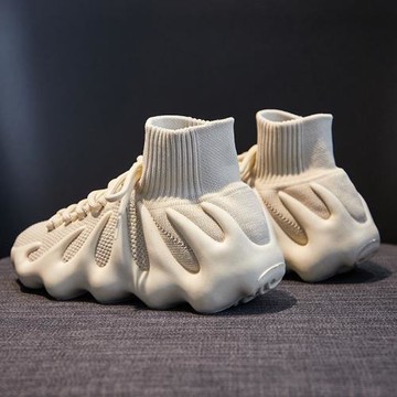 椰子鞋女夏季針織高幫軟底跑步情侶款八爪魚火山室內靜音健身鞋男