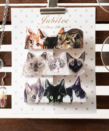 髮夾三件組 動物 狗 貓 鳥 藝術 設計 Cat/05