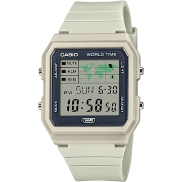 CASIO 卡西歐 休閒方形電子錶-米白 手錶 學生錶 1111買買節 送禮推薦 LF-30W-8A