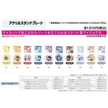 【RE】(免訂金) 預購26年5月 A3 家庭教師 REBORN! × 三麗鷗 前後景壓克力立牌 正版平行輸出