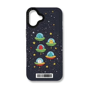 iPhone 16 Plus 殼 TRON iPhone 16 PLUS 星空飛碟外星人系列  載具 MAGSAFE 磁吸 太空殼 透白款 手機殼