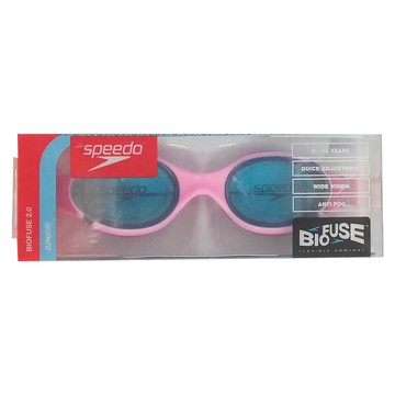 Speedo 兒童運動泳鏡 Biofuse 2.0 6-14歲 快速調整 寬廣視野 防霧  F  電光粉 + 藍色  1個
