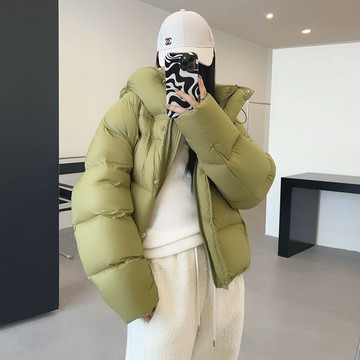 現貨+預購 真羽絨90%鴨絨羽絨外套-高品質連帽白鴨絨加厚泡芙感寬鬆女夾克4色74jx61【獨家進口】【米蘭精品】