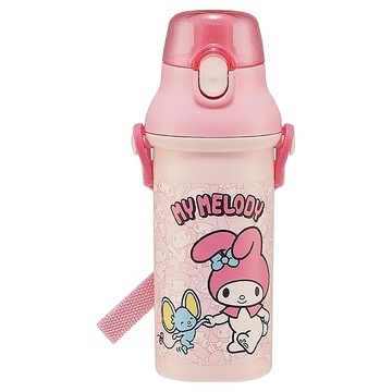 Skater AG彈蓋直飲水壺  美樂蒂 粉色  480ml  1個