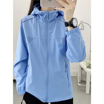 清倉特價春秋兩面穿單層沖鋒衣女戶外登山大碼寬松運動風衣外套男