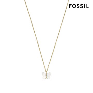 【FOSSIL 官方旗艦館】Sutton 蝶舞翩翩珍珠母貝項鍊 JF04424710