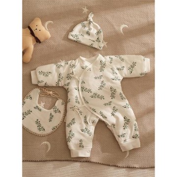 新生嬰兒兒衣服連體衣加厚棉襖爬服初生寶寶秋冬裝保暖棉服和尚