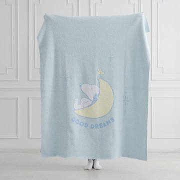 【PEANUTS 史努比聯名款】晚安好夢半邊絨毯 - 130x160cm