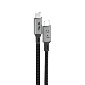 Momax Elite 100W PD USB-C USB3.2 20Gbps 編織充電傳輸線 (1m)