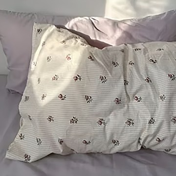 小月野 復古純棉枕頭套 FLOWERVSP-E 74 x 48cm 花卉圖案  1個