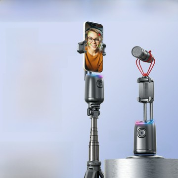 TOKQI手機桌面雲台穩定器 P05智慧AI人臉360°全自動跟拍神器直播