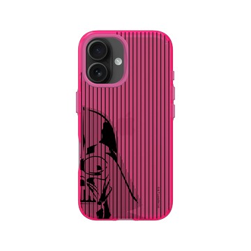 iPhone 16 Clear 粉漾桃 - 迪士尼-星際大戰 Star Wars - 黑武士-黑白條紋