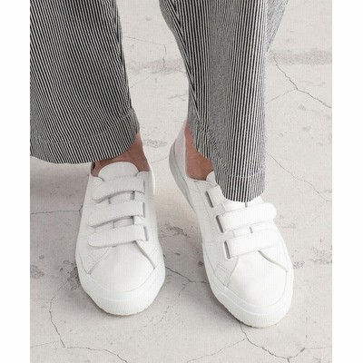 Tomorrowland トゥモローランド 別注 Superga Tomorrowland レザー ベルクロスニーカー 11 ホワイト 44 通販 Lineポイント最大get Lineショッピング