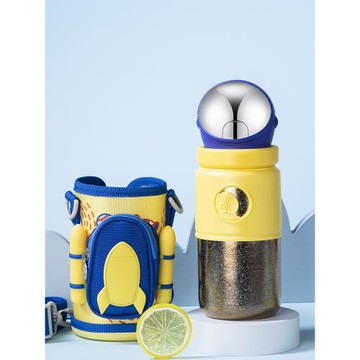 厚岸純鈦兒童保溫杯帶吸管水杯水壺直飲杯子小學生幼兒園非不銹鋼