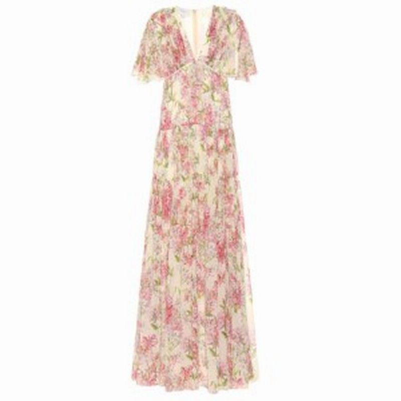 ジャンバティスタ バリ Giambattista Valli レディース パーティードレス ワンピース ドレス Tiered Floral Silk Maxi Dress Ivoire Fle 通販 Lineポイント最大1 0 Get Lineショッピング