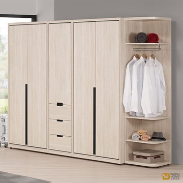 WAKUHOME 瓦酷家具 Quuntis8.3尺組合衣櫥(全組) 寬251X深55X高202(公分)