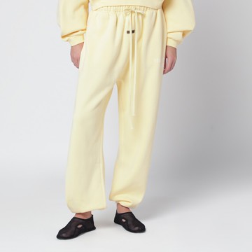Yellow jogging pants with logo