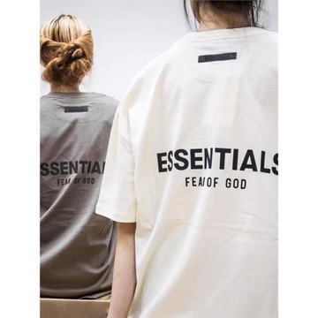 FOG ANGFG壓膠字母短袖復線ESSENTIALS半袖寬松美式高街t恤潮牌