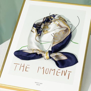 禮物真絲絲巾女送媽媽外搭100%桑蠶絲高級感小方巾