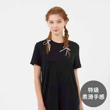 GIORDANO 女裝連身長裙 Liquid Touch系列 - 09 標誌黑