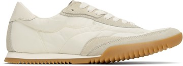 BOSS 白色 Low-Profile Suede Trim 运动鞋