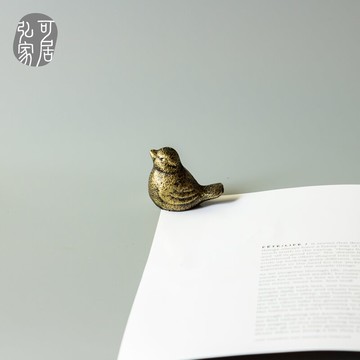 弘可文房四寶學生鎮紙書法鑄鐵小鳥鎮尺創意書房毛筆壓書家居擺件