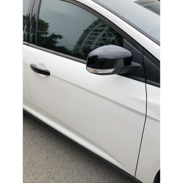 改裝18/12新福克斯/致勝碳纖維后視鏡蓋 倒車鏡反光鏡罩外殼車貼