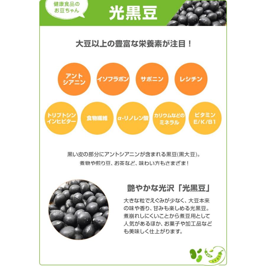 黒豆茶 光黒豆1kg 令和2年産　国産 北海道産