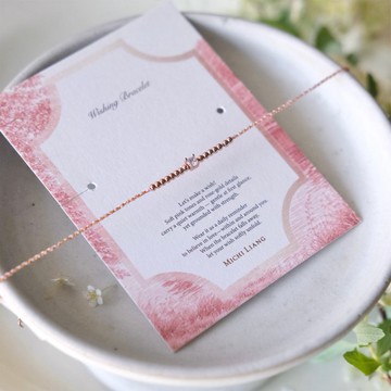 【 新年限定・情人節送禮 】玫瑰金單鑽 | 雙色編織 | 編繩手鍊