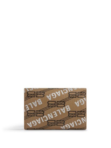 Balenciaga - Signature Square Folded wallet - men - Polyurethane/Polyester/Cotton - One Size - Brown